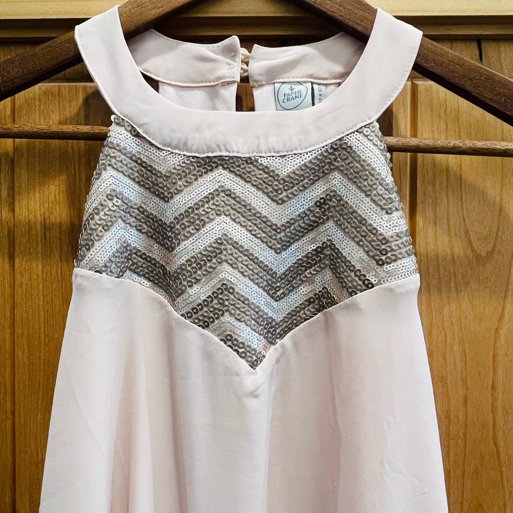 Elegant Pink Sequin Kids Dress
